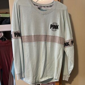 Pink Mint Green Long Sleeve Shirt